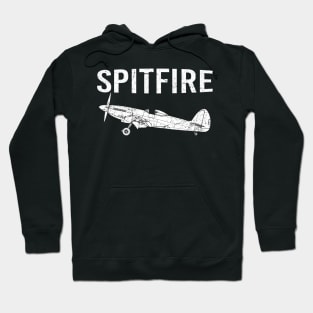 RAF Spitfire UK ww2 Fighter Aircraft Plane Airplane Supermarine British Hoodie